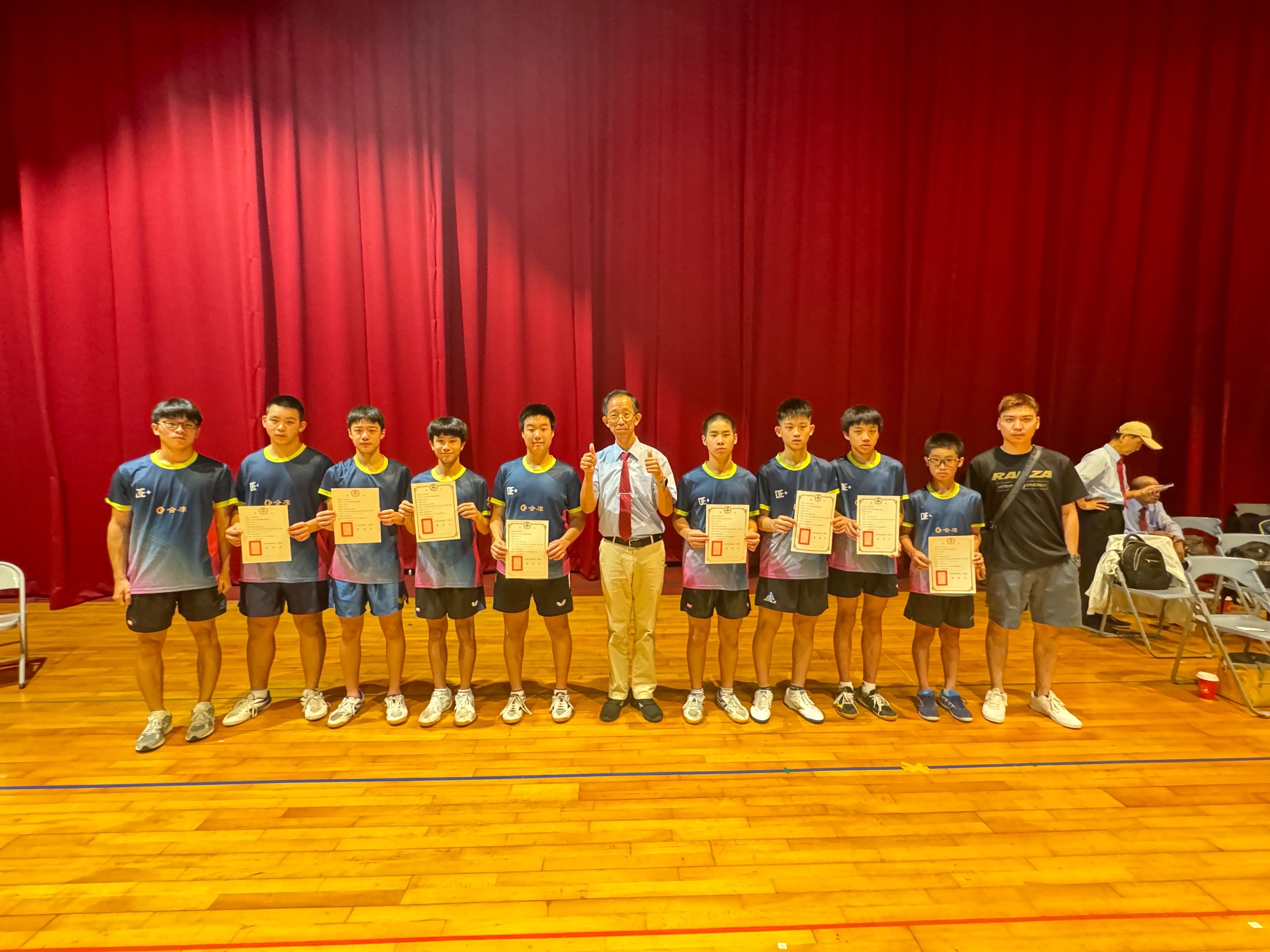 本校桌球隊榮獲113年自由盃桌球錦標賽國男團體組第五名